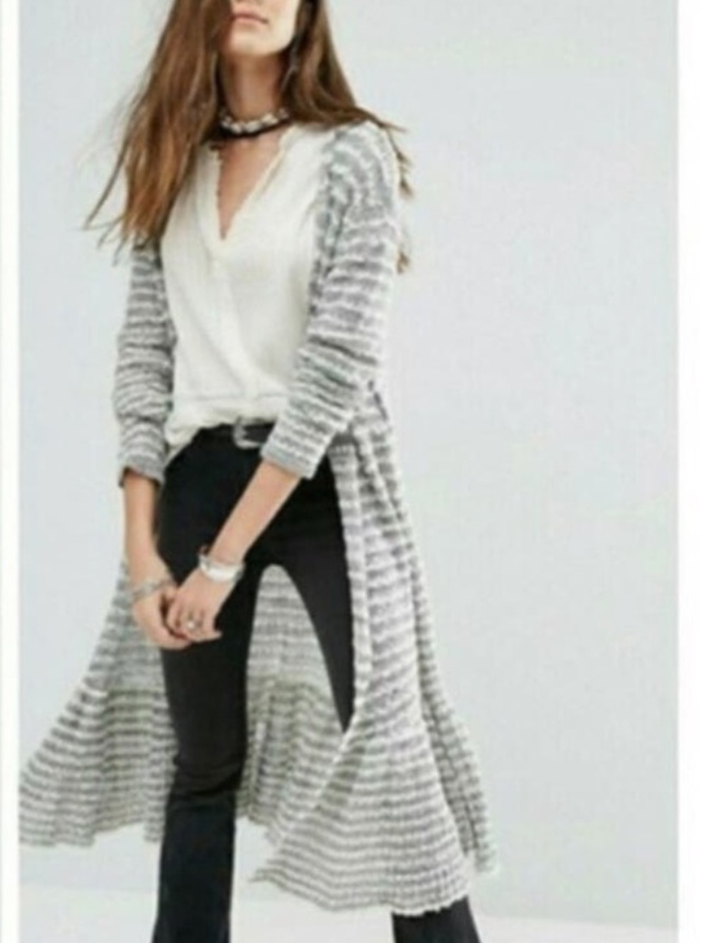 Free People "Smile Like You Mean It" Duster Cardigan S NWOT